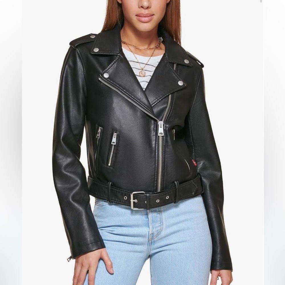 Levi's Women's Belted Faux Leather Moto Jacket